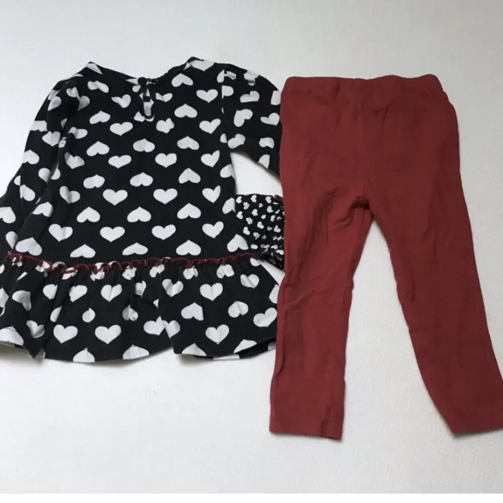 Kids Headquarters Heart Outfit Size 2T